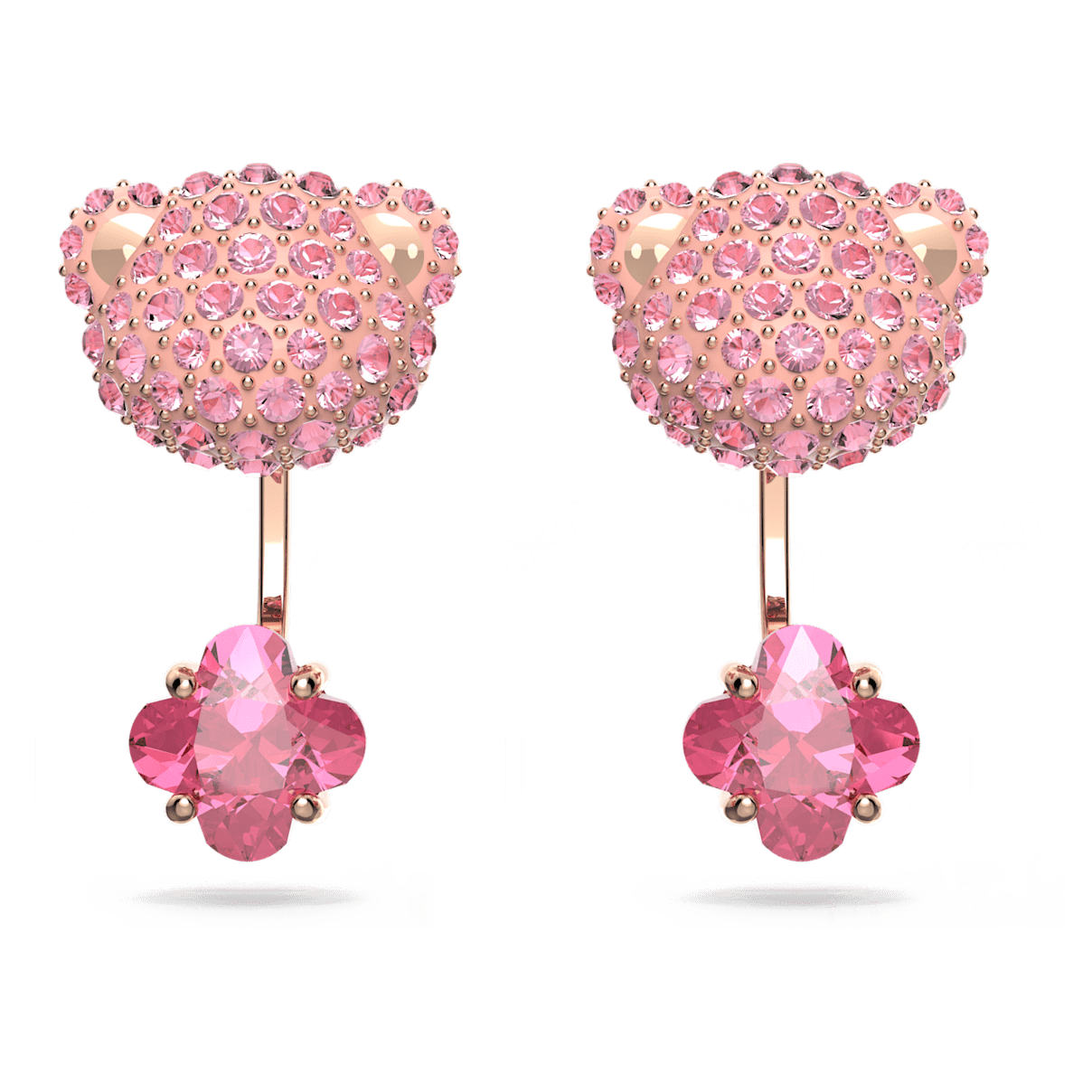 

Swarovski Teddy 耳托耳环, 熊, 粉红色, 镀玫瑰金色调