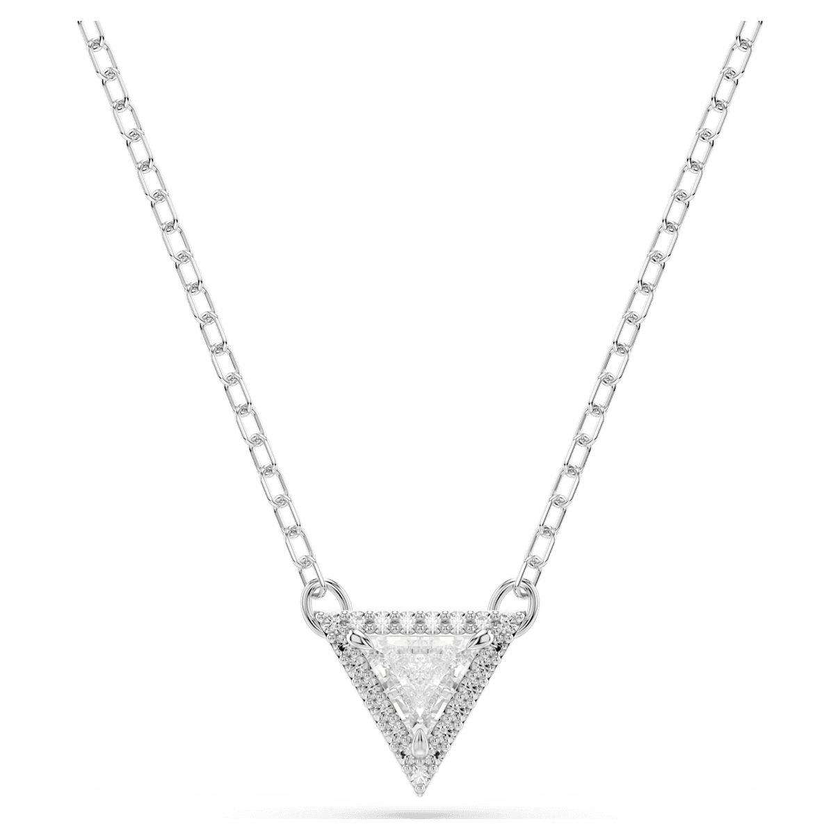

Swarovski Ortyx 项链, 三角形切割, 白色, 镀铑