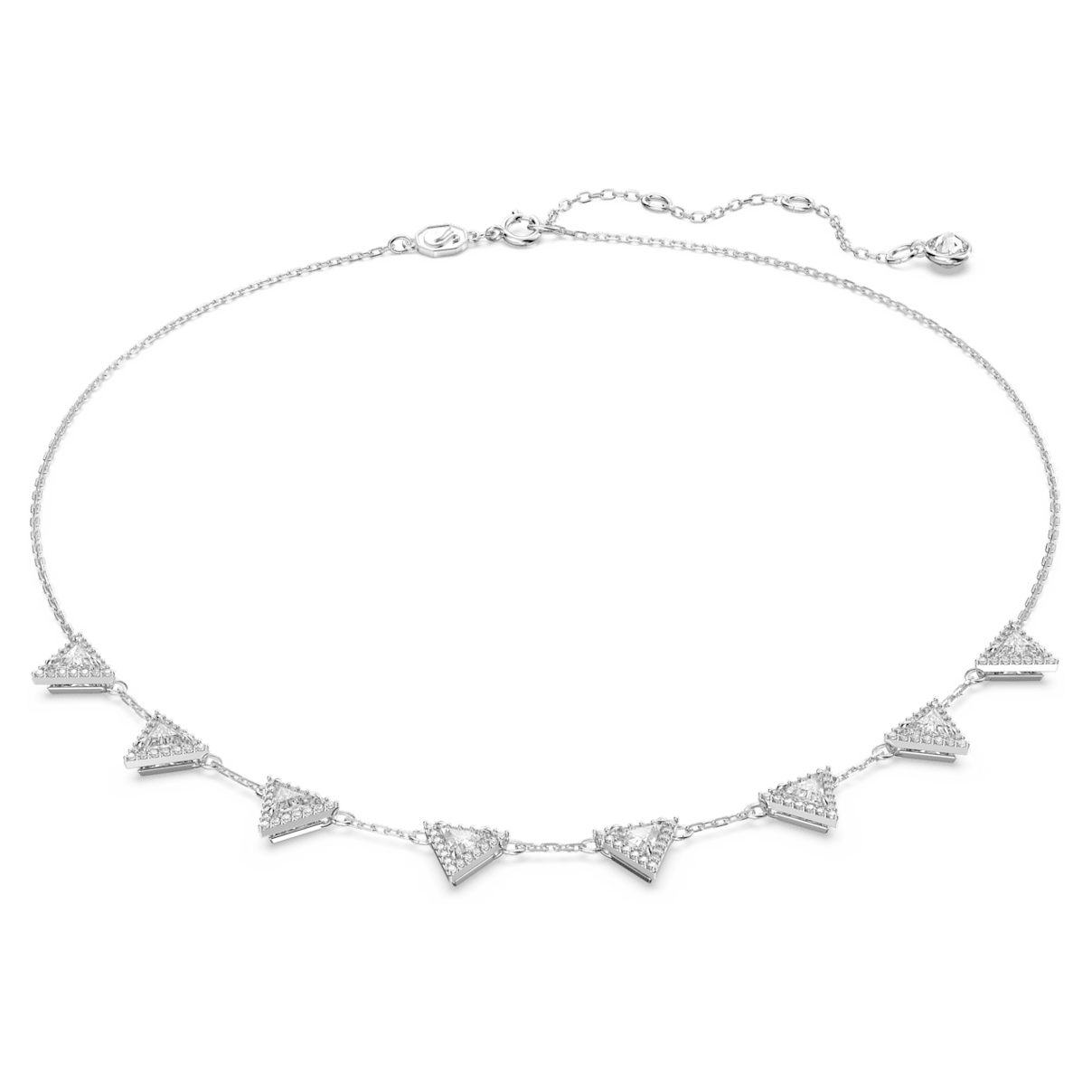 

Swarovski Ortyx 项链, 三角形切割, 白色, 镀铑