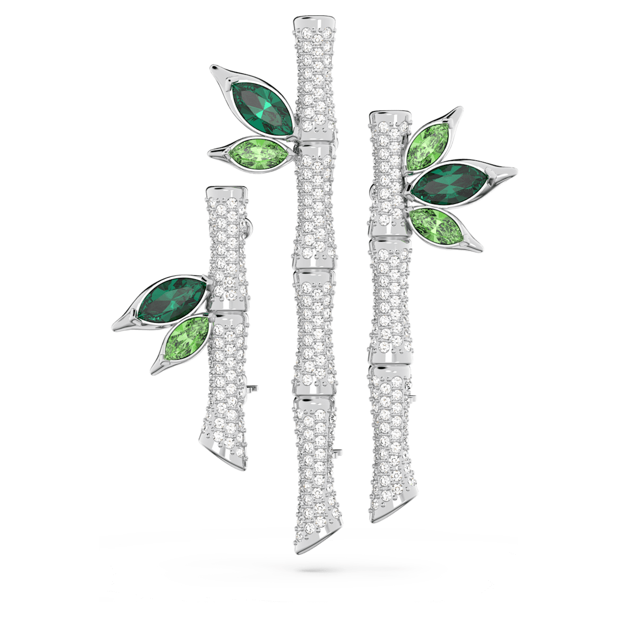 

Swarovski Dellium 胸针, 竹子, 绿色, 镀铑