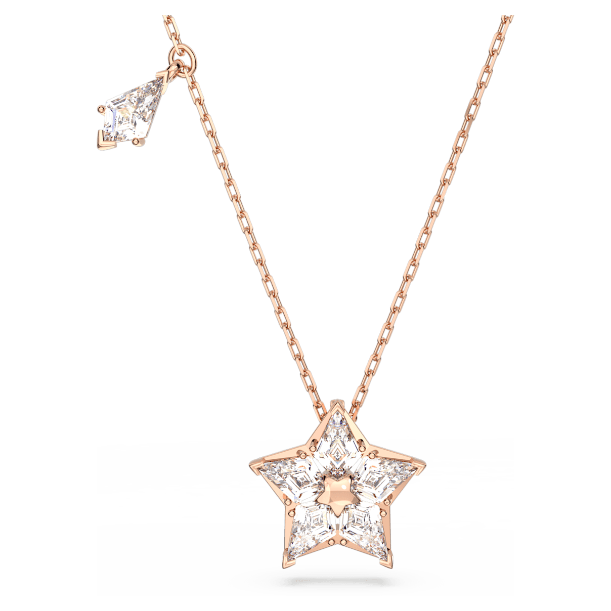 

Swarovski Stella 链坠, 风筝型切割, 星星, 白色, 镀玫瑰金色调