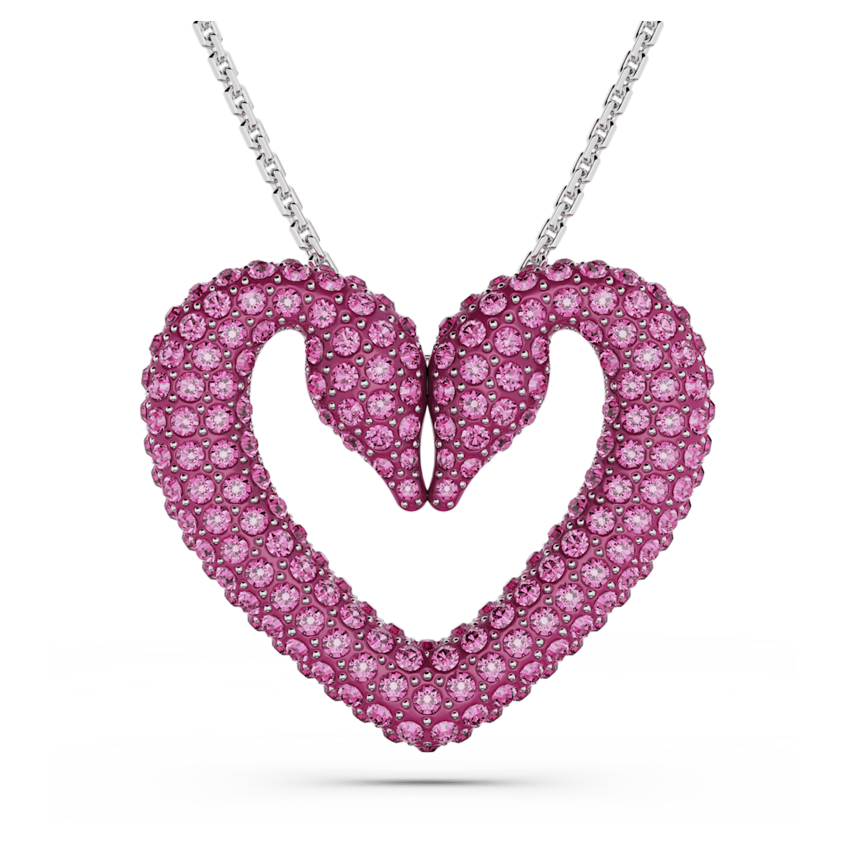 

Swarovski Una 链坠, 心形, 小码, 粉红色, 镀铑
