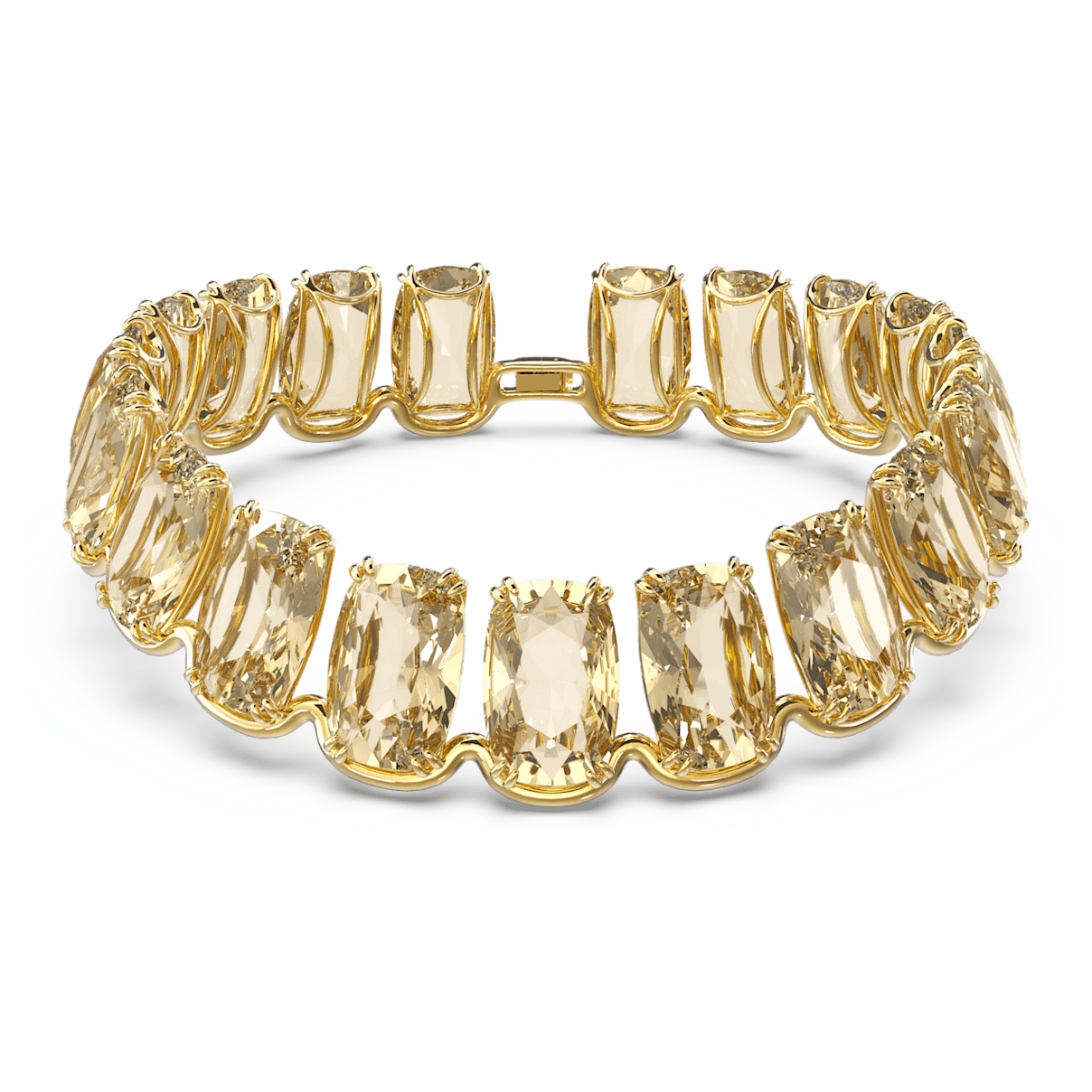 

Swarovski Harmonia choker, Oversized floating crystals, Gold tone, Gold-tone plated