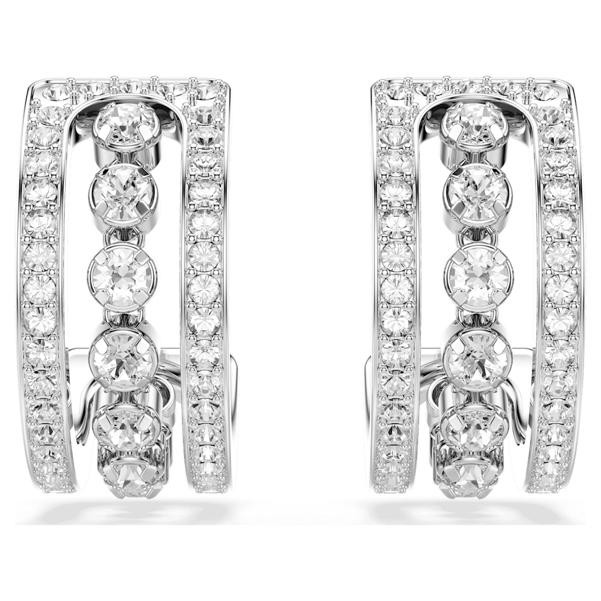 

Swarovski Further 大圈耳环, 白色, 镀铑