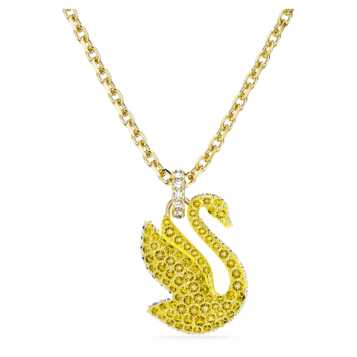 

Swarovski Iconic Swan 链坠, 天鹅, 小码, 黄色, 镀金色调