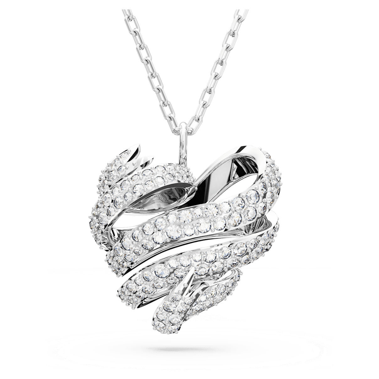 

Swarovski Volta 链坠, 心形, 小码, 白色, 镀铑