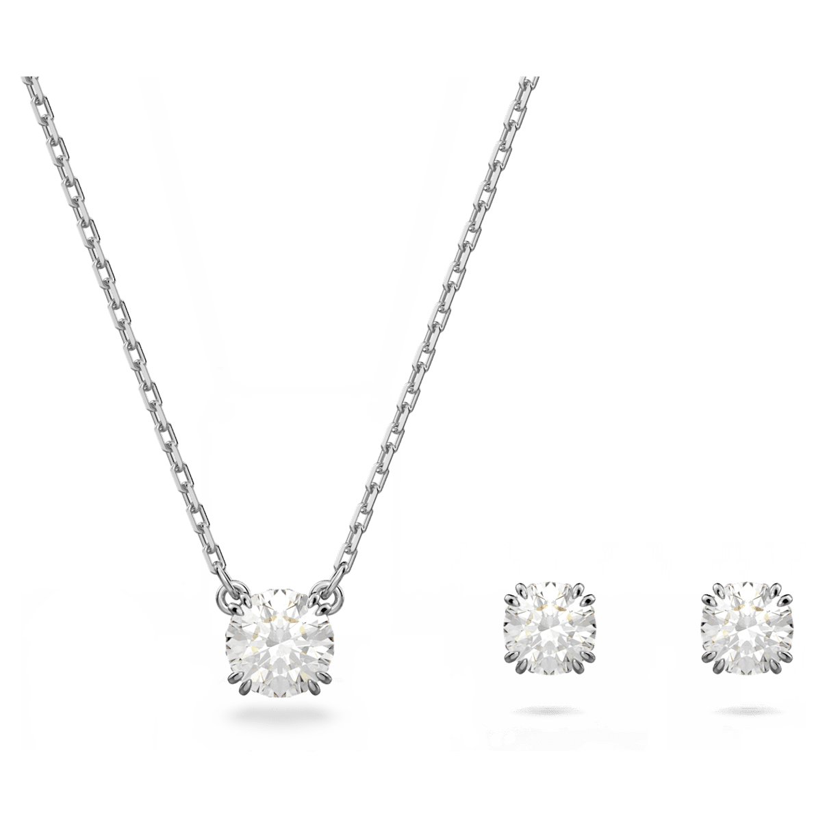 

Swarovski Constella 套装, 圆形切割, 白色, 镀铑