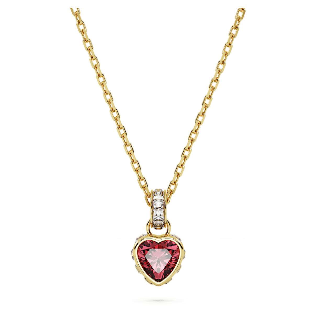 

Swarovski Stilla 链坠, 心形, 红色, 镀金色调