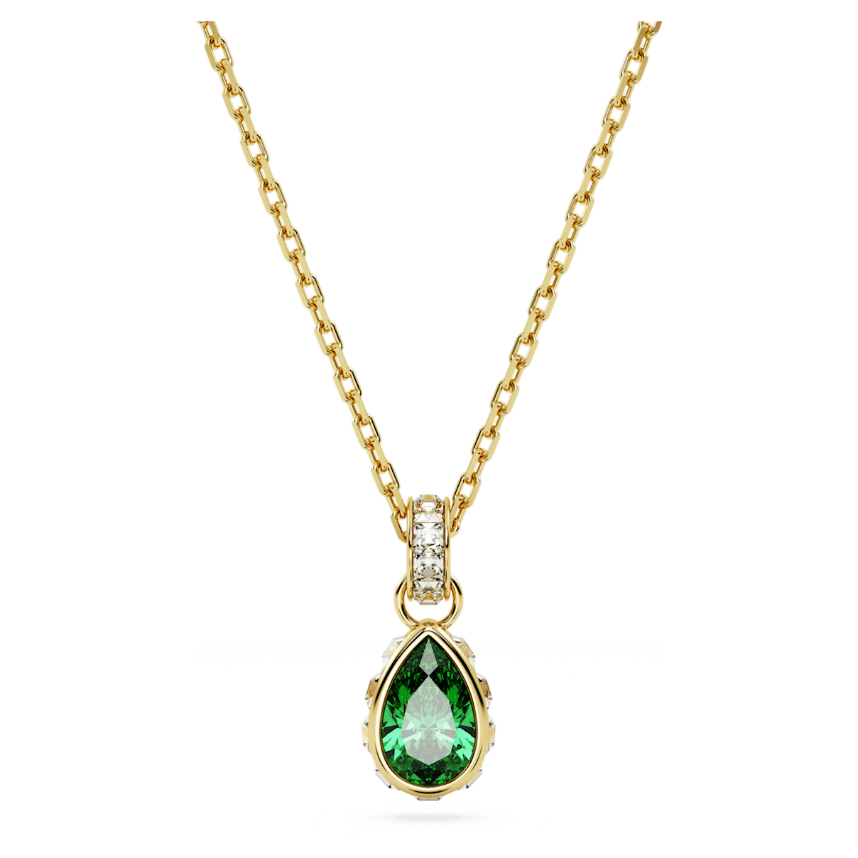

Swarovski Stilla 链坠, 梨形切割, 绿色, 镀金色调
