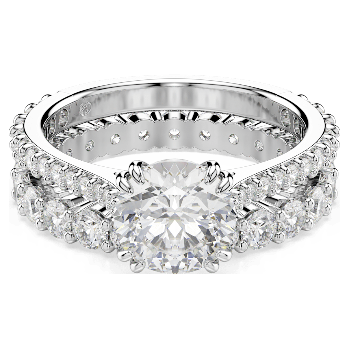 

Swarovski Constella 戒指, 套装 (2)，公主切, 白色, 镀铑