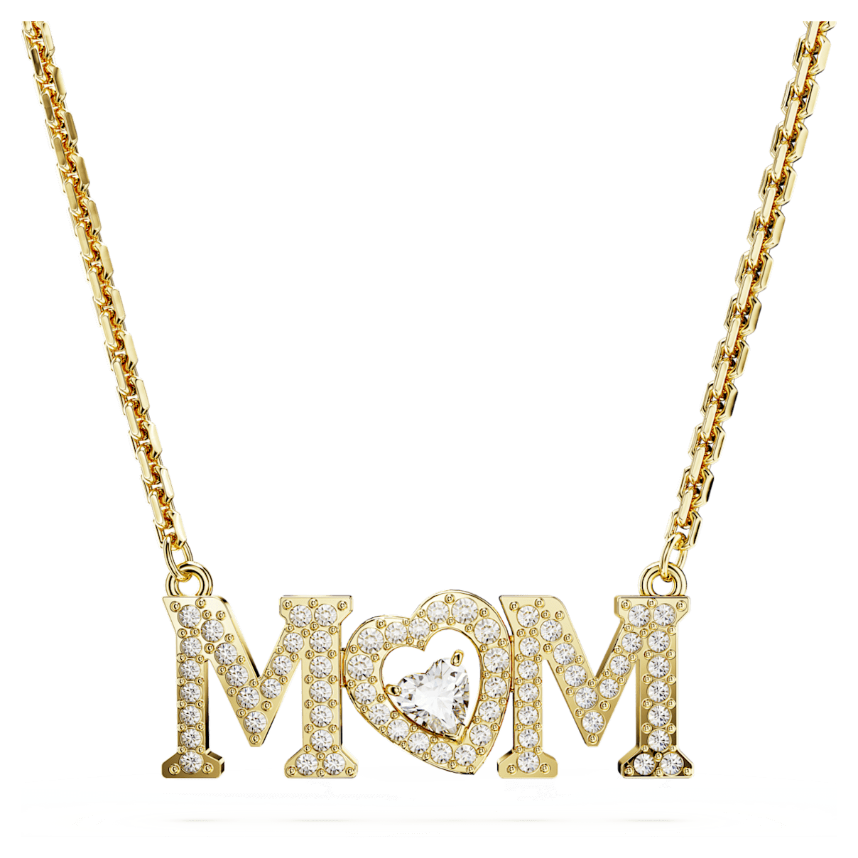 

Swarovski Mother’s Day 项链, 心形, 白色, 镀金色调