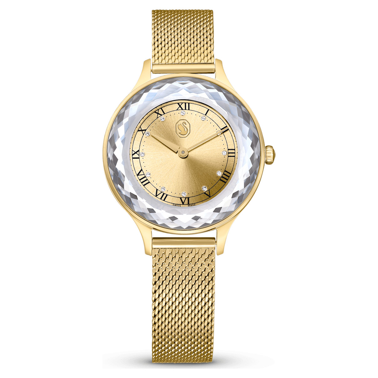 

Swarovski Octea Nova 腕表, 瑞士制造, 金属手链, 金色, 金色调润饰