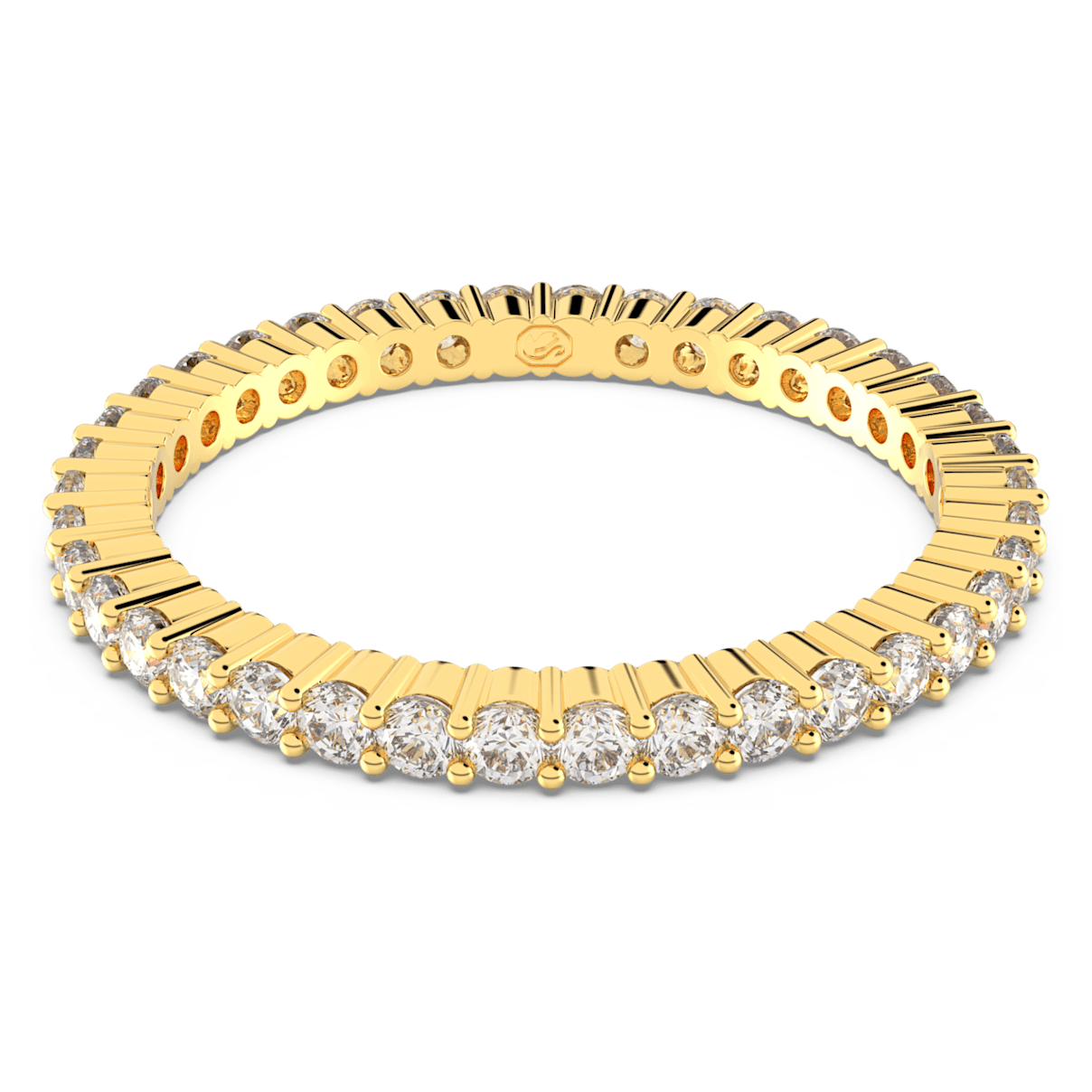 

Swarovski Vittore 戒指, 圆形切割, 白色, 镀金色调