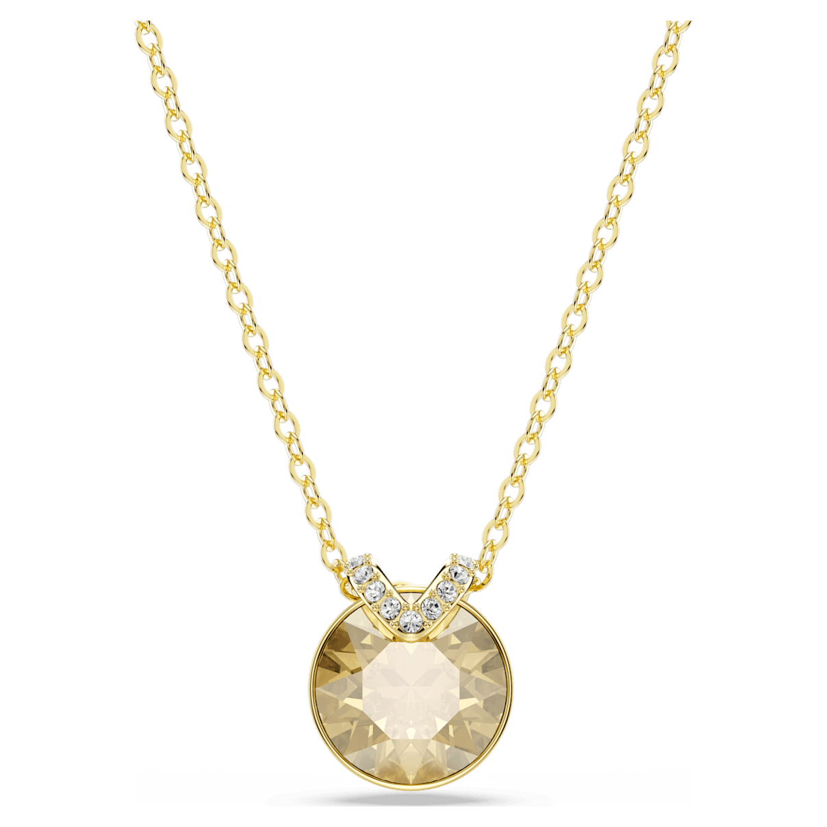 

Swarovski Bella V 链坠, 圆形切割, 金色, 镀金色调