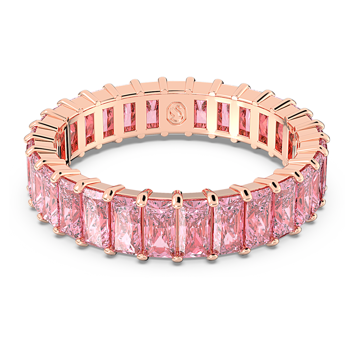 

Swarovski Matrix 戒指, 长方形切割, 粉红色, 镀玫瑰金色调