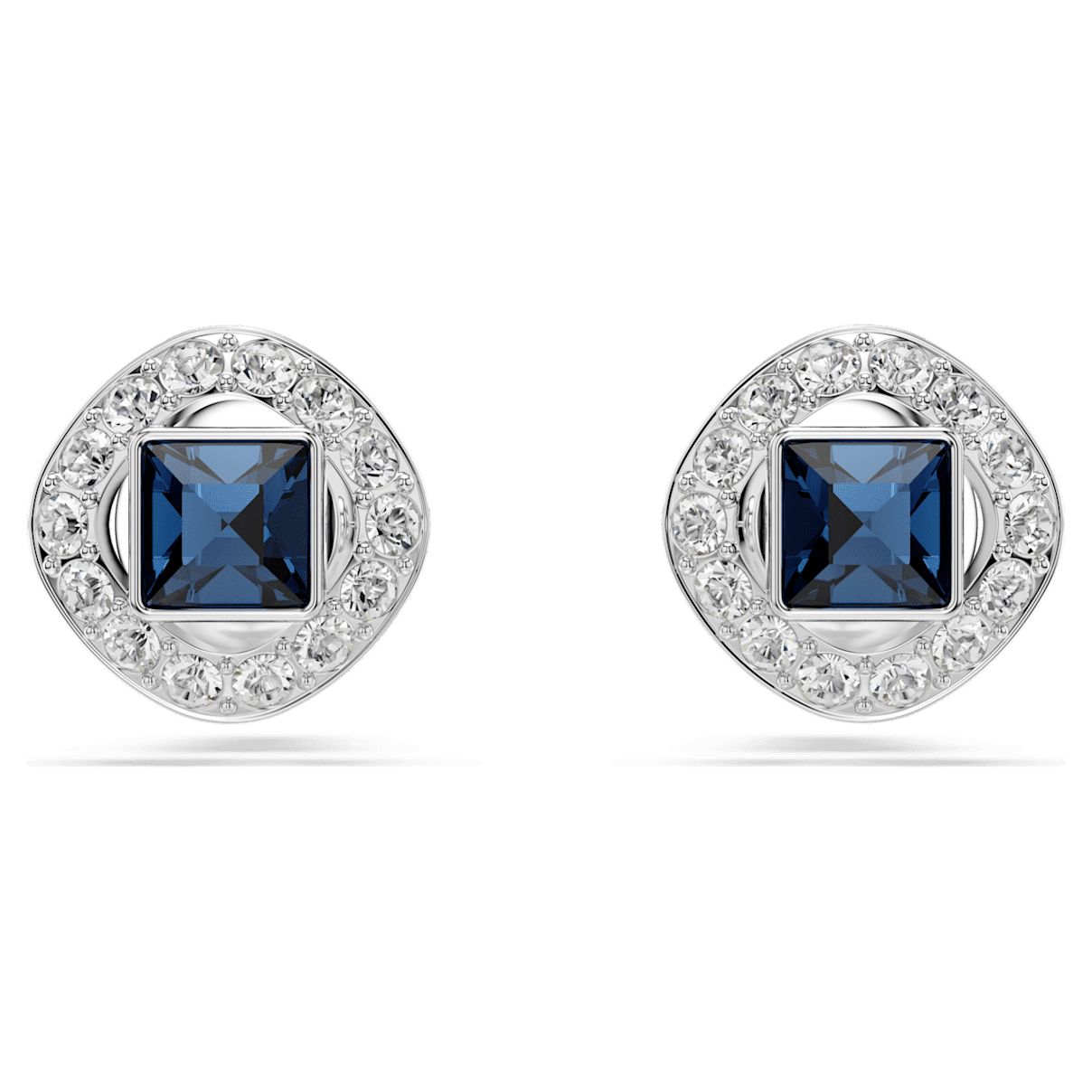 

Swarovski Angelic 耳钉, 方形切割, 蓝色, 镀铑