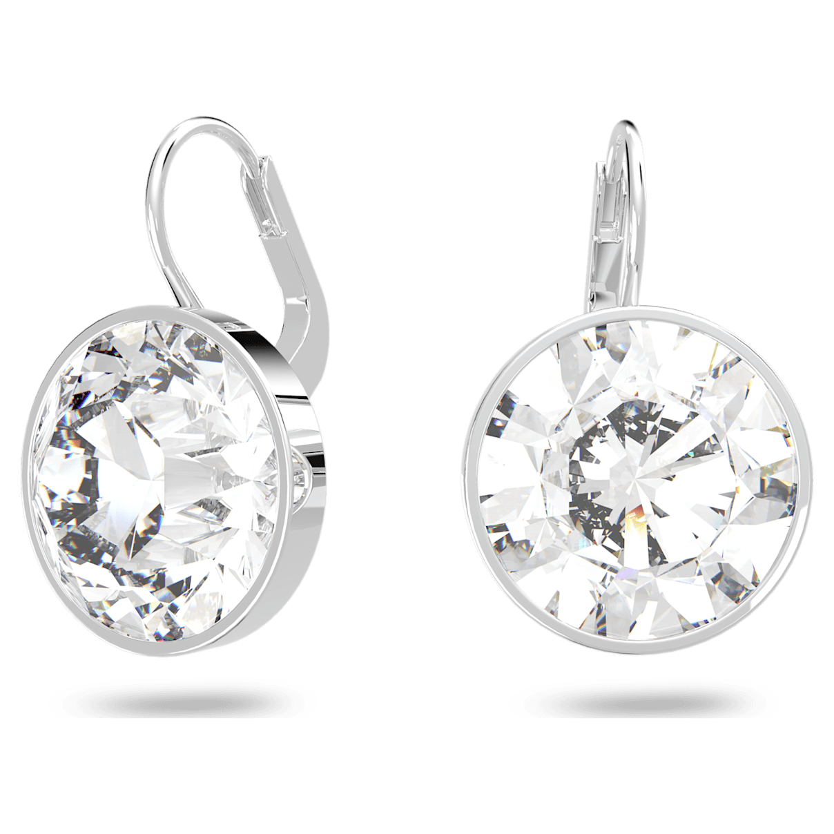 

Swarovski Bella earrings, Round, White, Rhodium plated