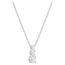 【SWAROVSKI】5693405 Stilla Necklace Stilla pendant, Octagon cut, White, Rhodium plated | Swarovski