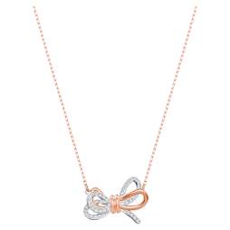 SWAROVSKI ネックレス　インフィニティとハート　ホワイトミックスメタル Hyperbola necklace, Infinity and heart, White, Mixed metal