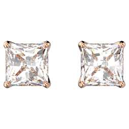 SWAROVSKI フープピアス パヴェ 小 Dextera フープピアス, パヴェ, 小, ホワイト, ローズゴールド