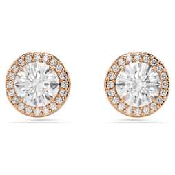 【SWAROVSKI】 Constella スタッドピアス Constella stud earrings, Round cut, White, Rhodium plated