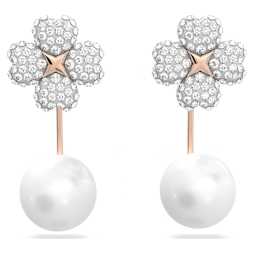 Gabriella pendant, White, Rhodium plated | Swarovski