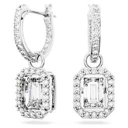 Swarovski Sparkling Dance ドロップピアス, ラウンドカット