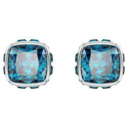 【セール】 Birthstone スタッドピアス, スクエア・カット, 3月, ブルー アクセサリー
