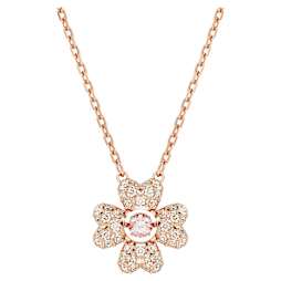 Idyllia ペンダント, クリスタル・パール, ハート, ホワイト, ローズ