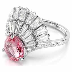 SWAROVSKI Luna オープンリング　月　リング　50 Luna open ring, Moon, White, Rhodium plated | Swarovski