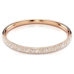 Swarovski スワロフスキー　ローズゴールド バングル　1個 Una バングル, クローバー, ピンク, ローズゴールドトーン・プレー