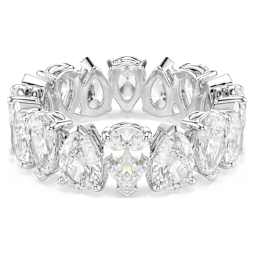 【SWAROVSKI】 Hyperbola リング Hyperbola リング, ミックスカット, ホワイト, ロジウム・プレー