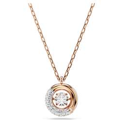 【スワロフスキー】Unaドロップピアス クローバー, ピンクローズゴールドトーン Una ドロップピアス, クローバー, ピンク, ローズゴールドトーン