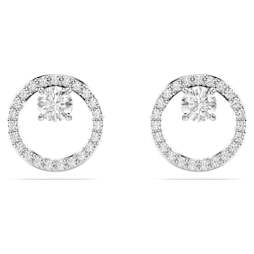 Dragon & Phoenix stud earrings, Dragon's claw, White, Rose