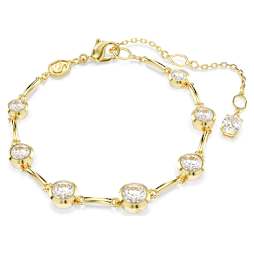 【SWAROVSKI】Imber Tennisブレスレット 純正箱付き Imber Tennis bracelet, Round cut, White, Gold-tone plated