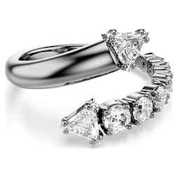 SWAROVSKI Luna オープンリング　月　リング　50 Luna open ring, Moon, White, Rhodium plated | Swarovski