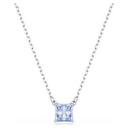 【SWAROVSKI】5693405 Stilla Necklace Stilla pendant, Octagon cut, White, Rhodium plated | Swarovski