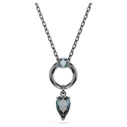 Dextera ペンダント, ラウンドカット, ホワイト, ロジウム・プレー