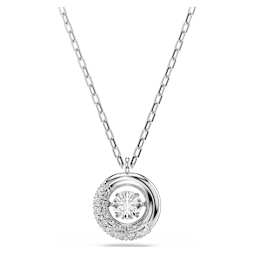 SWAROVSKI Dextera ローズゴールド チェーンネックレス 5692257 Dextera pendant, Round cut, White, Rose gold-tone plated
