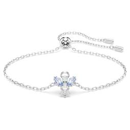 Connexus bracelet, Mixed cuts, `Love is around`, Blue, Rhodium plated