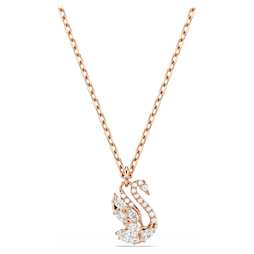 Swan ペンダント, スワン, ブラック, ミックスメタル仕上げ | Swarovski