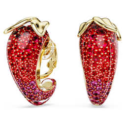 Idyllia チャーム, ミックスカット, ストロベリー, レッド, 18K