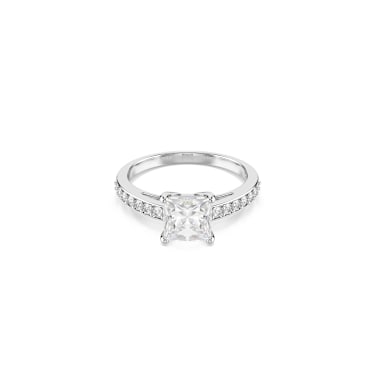 Attract 戒指, 密镶, 白色, 镀铑 - Swarovski, 5768307