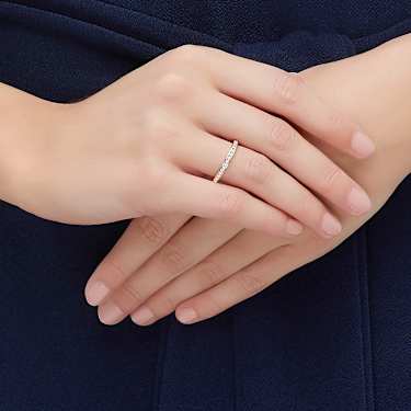Matrix Ring, Weiß, Roségold-Legierungsschicht - Swarovski, 5032899