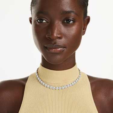 Una Angelic Halsband, Rundslipad,  Medium, Vit, Rodiumpläterad - Swarovski, 5117703