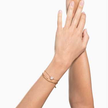 กำไล Sublima, ขาว, เคลือบโทนสีโรสโกลด์ - Swarovski, 5274892