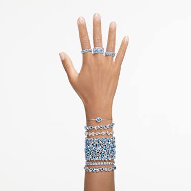 Matrix Vittore 戒指, 欖尖形切割, 白色, 鍍白金色 - Swarovski, 5366570