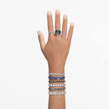 Matrix Vittore 戒指, 欖尖形切割, 白色, 鍍白金色 - Swarovski, 5366570