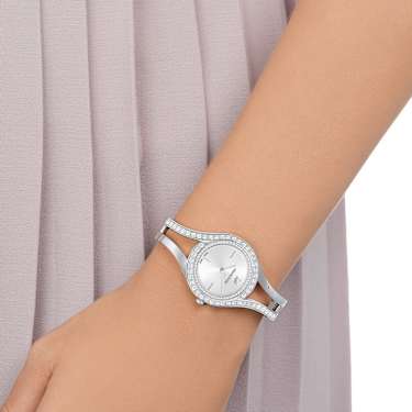 Orologio Eternal, Fabbricato in Svizzera, Bracciale in cristallo, Tono argentato, Acciaio inossidabile - Swarovski, 5377545