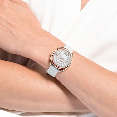 Montre blanche swarovski deals